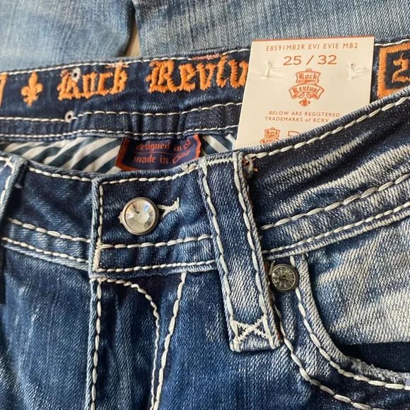 Rock Revival Evie 25/32 mid-rise boot cut jean EXCELLENT-NEW - Picture 4 of 14